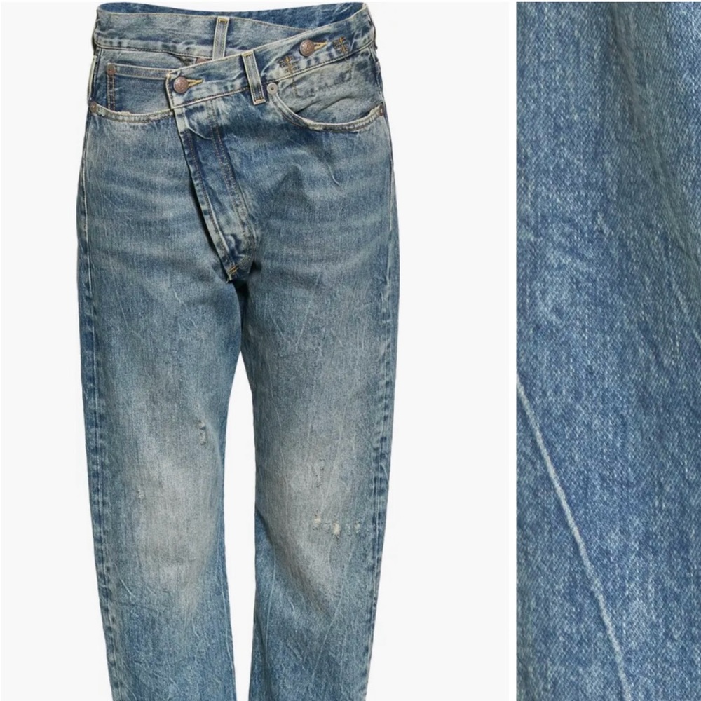 R13 CrossoverJeans in Kelly Wash